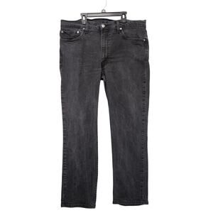 Levi's 514 Men's 38x30 Black Denim Jeans Cotton Stretch Straight Leg Goth Grunge